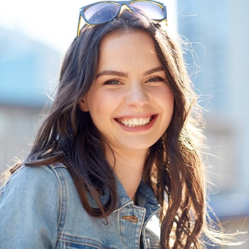 Beautiful woman smiling