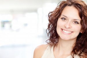 woman smiling happy